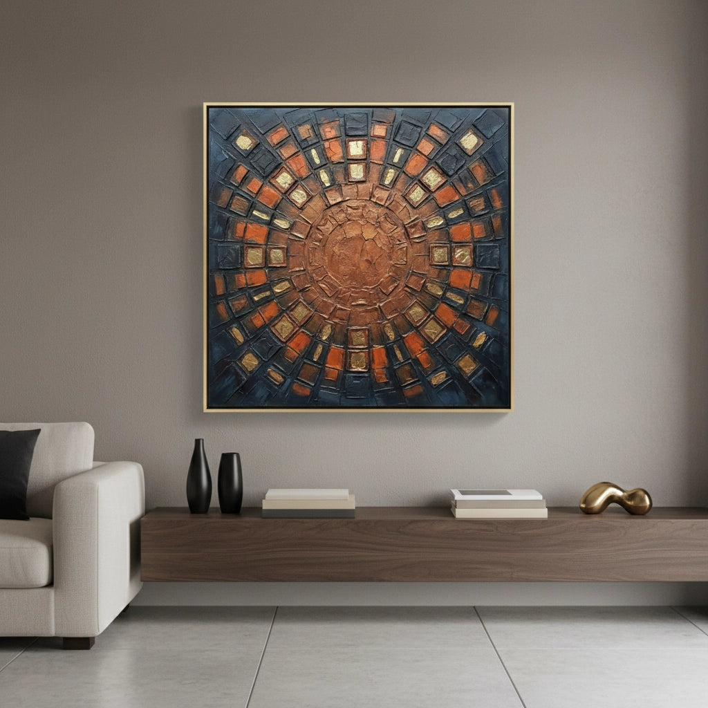 2Rustic Bronze Mosaic Painting #RBMO260