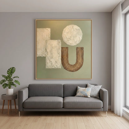 Boho Neutral Shapes Painting #BNSH330