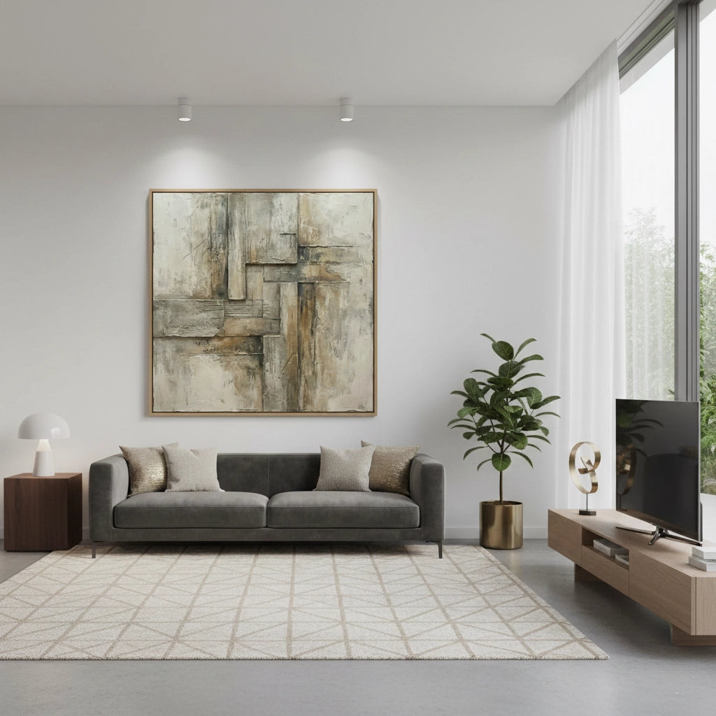 2Rustic Earthy Architectural Painting #REAR550