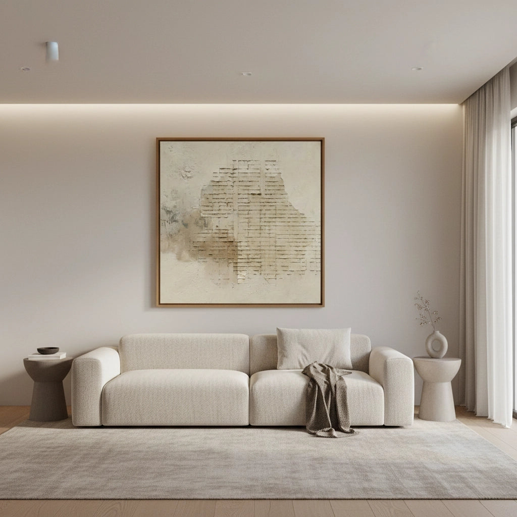 2Textured Beige Brick Painting #TBBR110