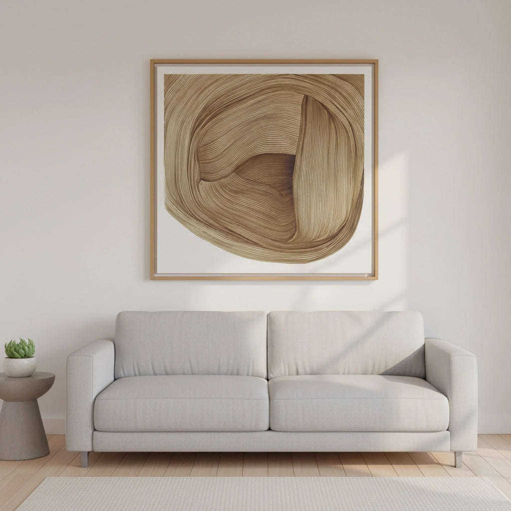 2Organic Brown Swirl Painting #OBSW110