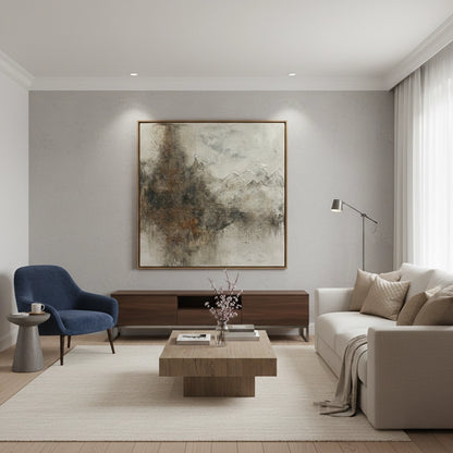 Textured Earthy Mountain Painting #TEMA110