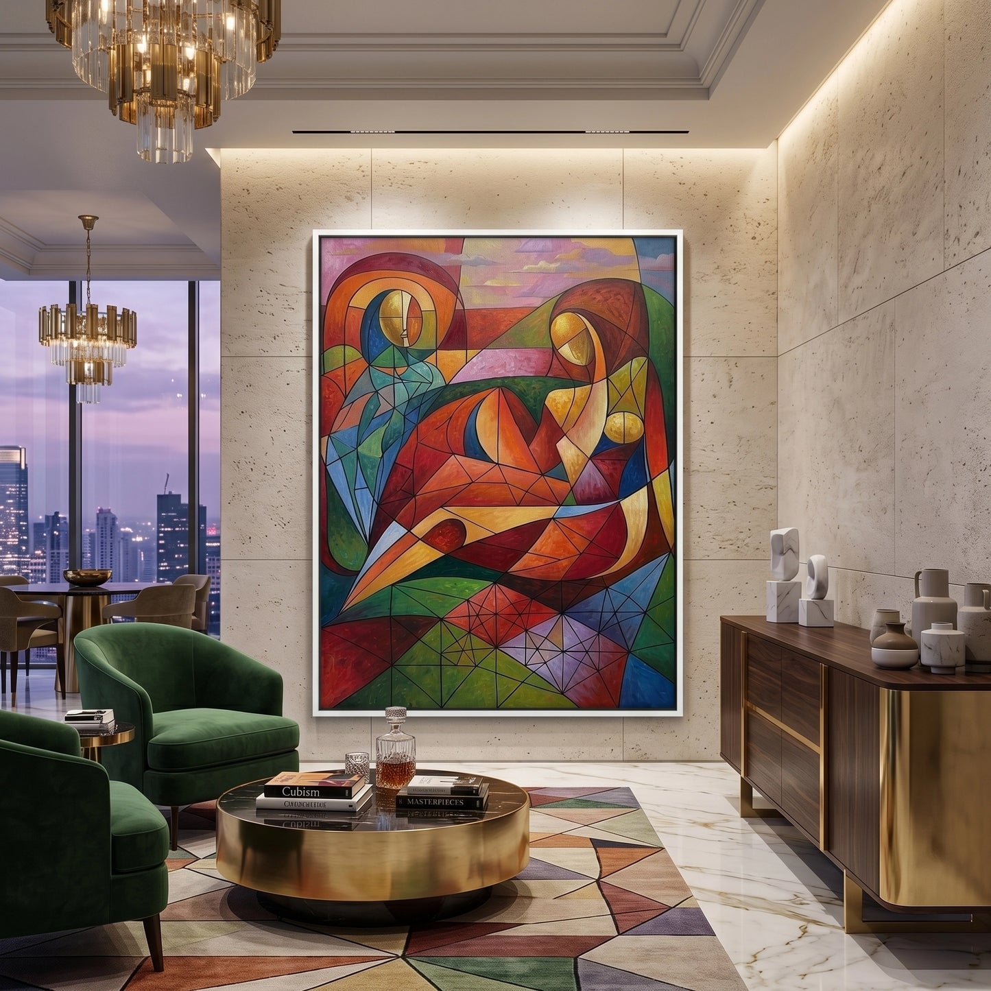 2Modern Abstract Figures - Canvas