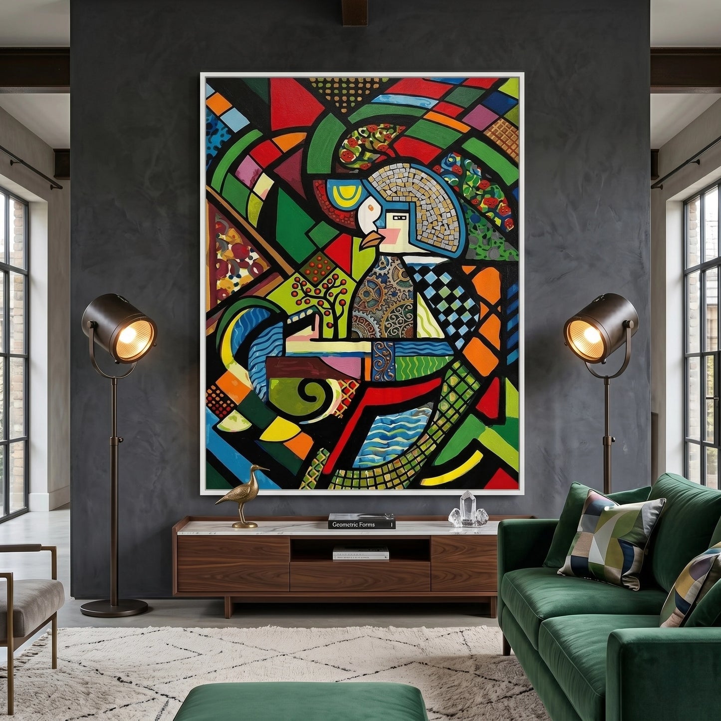 2Abstract Clockwork Bird - Fine Art