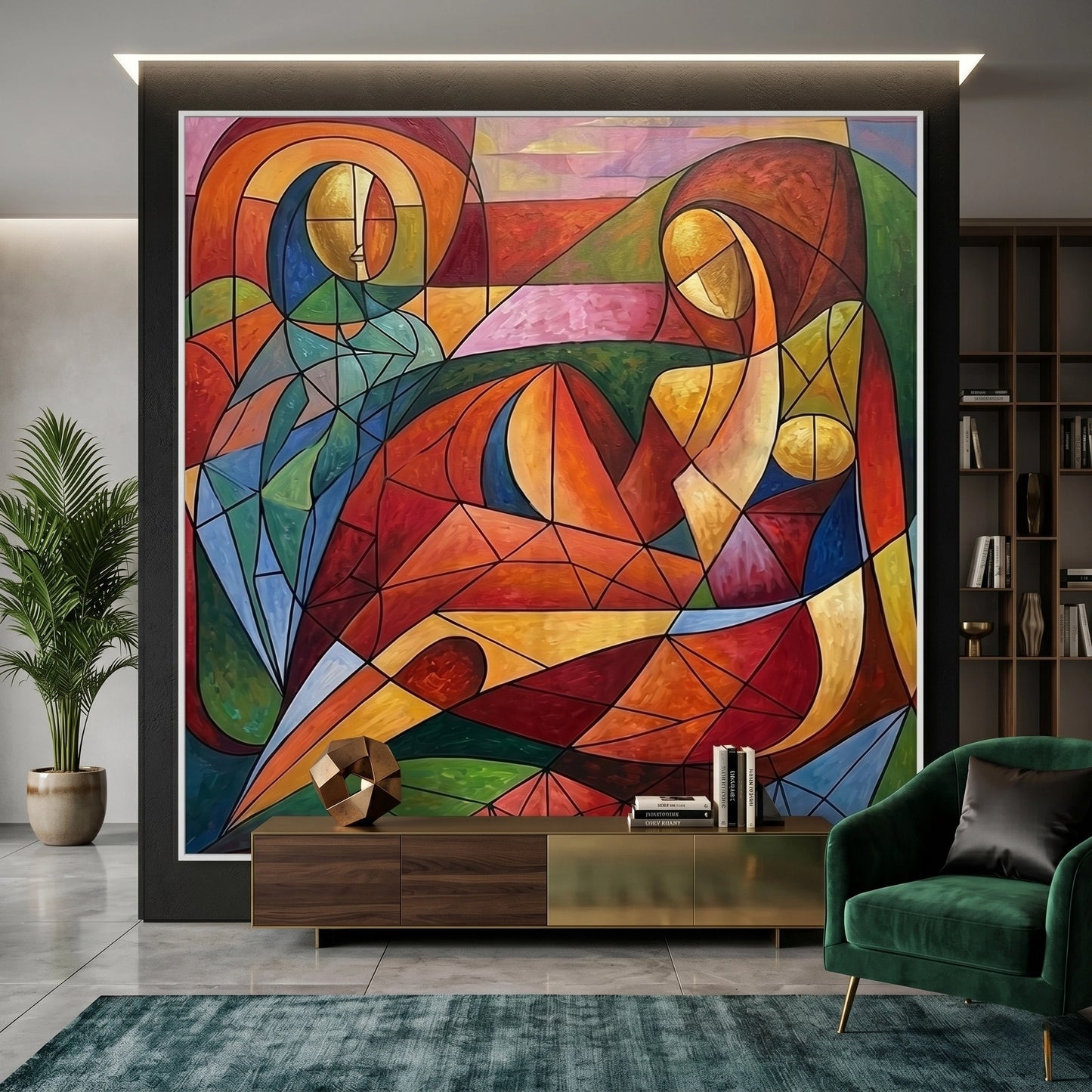 2Modern Abstract Figures - Fine Art