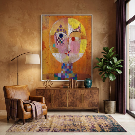 Geometric Harlequin Portrait - Fine Art