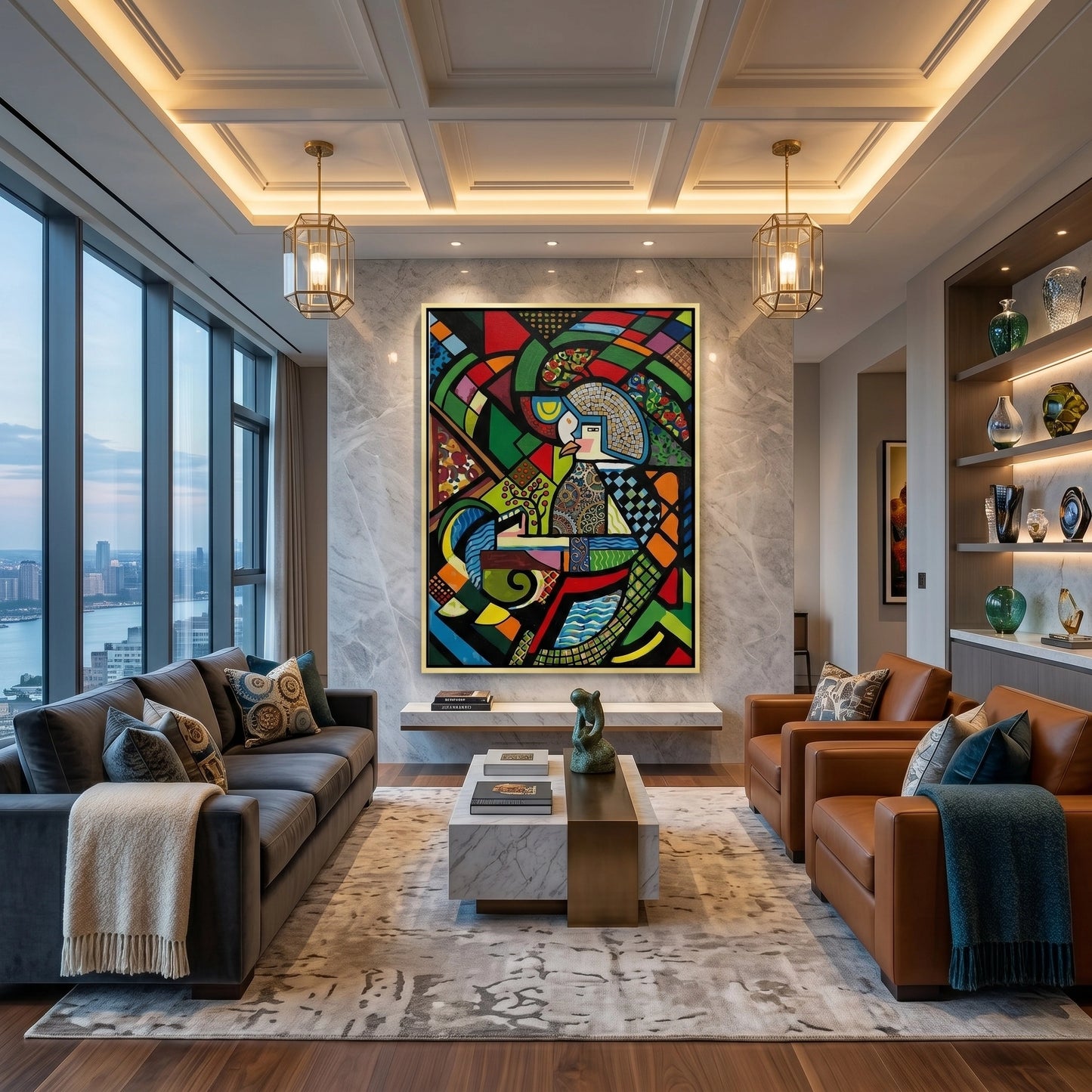 2Abstract Clockwork Bird - Canvas