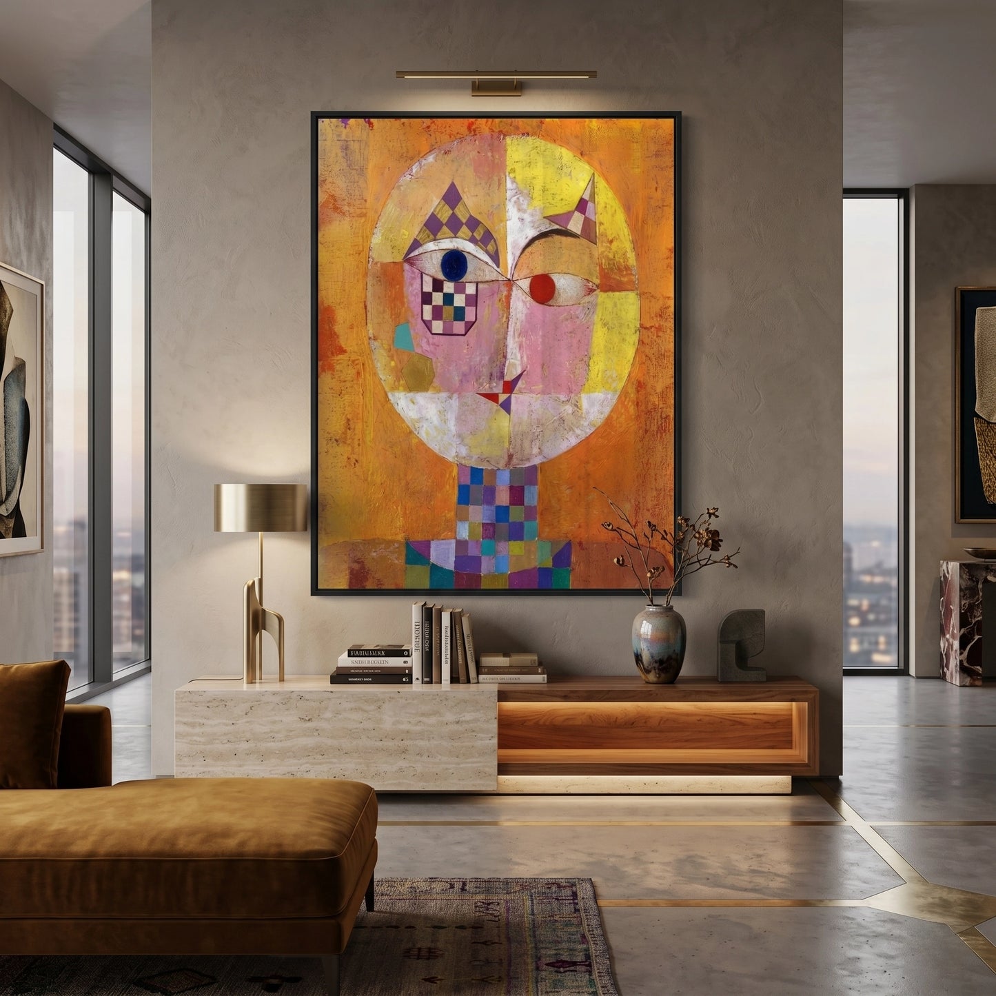 2Geometric Harlequin Portrait - Fine Art