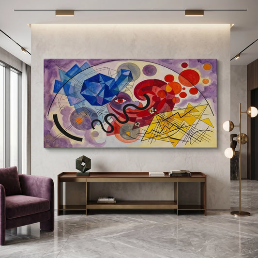 Vibrant Geometric Surrealism - Canvas