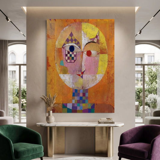 Geometric Harlequin Portrait - Canvas
