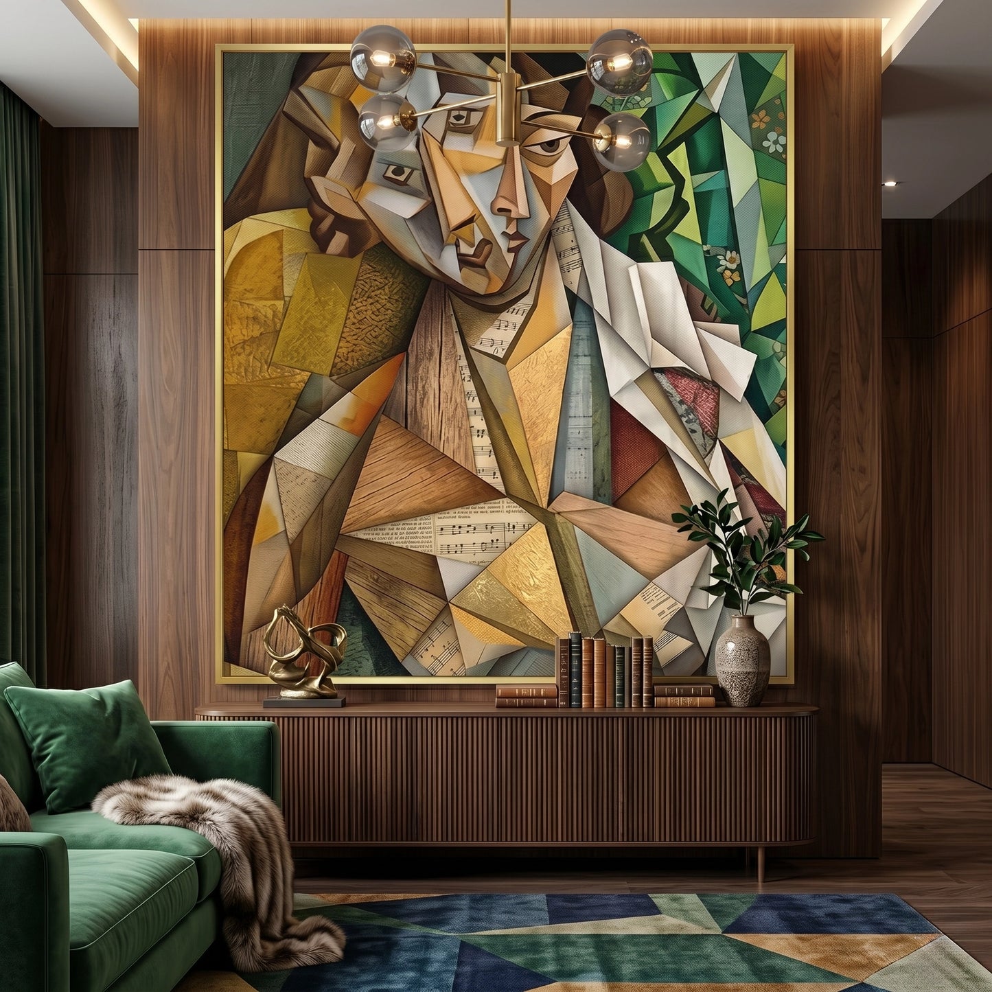 2Melodic Cubist Portrait - Fine Art
