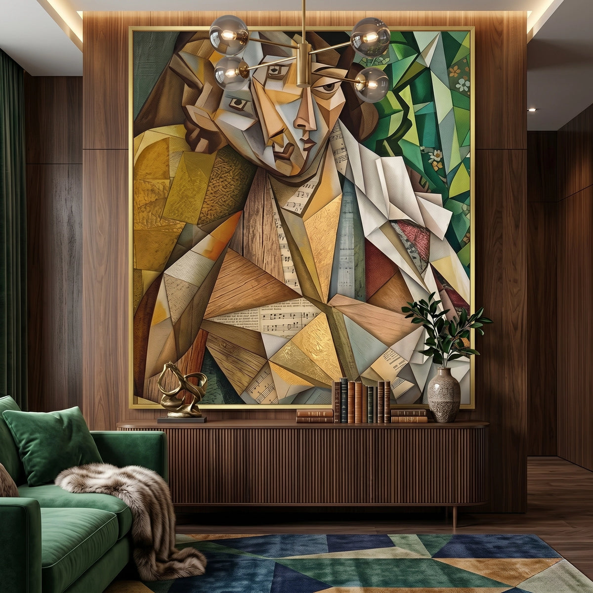 Melodic Cubist Portrait - Fine Art