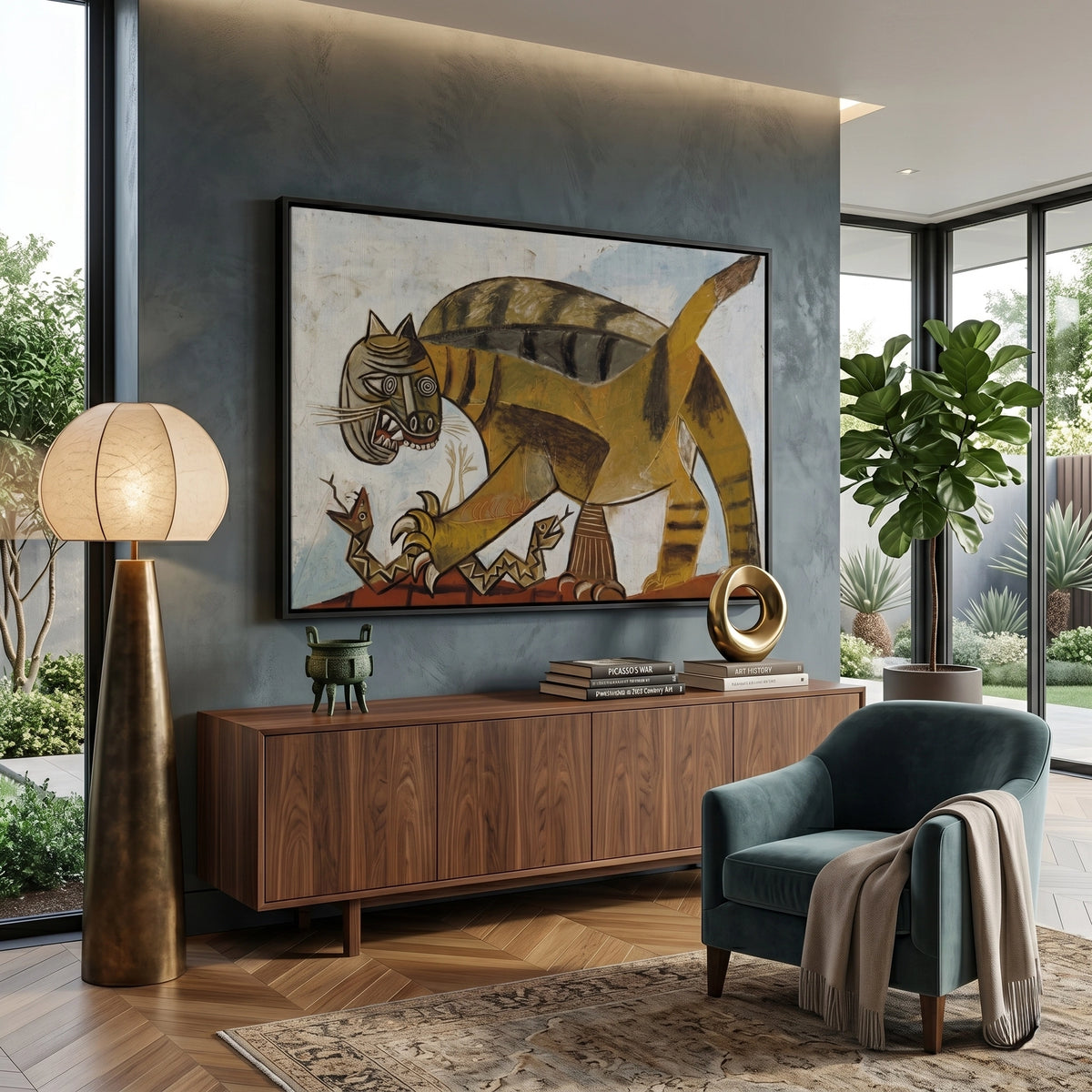 Abstract Tiger Hunt - Canvas
