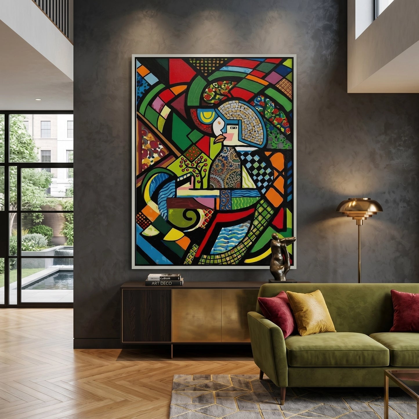 2Abstract Clockwork Bird - Canvas