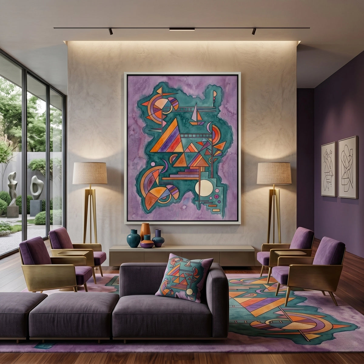 Geometric Dreamscape - Canvas