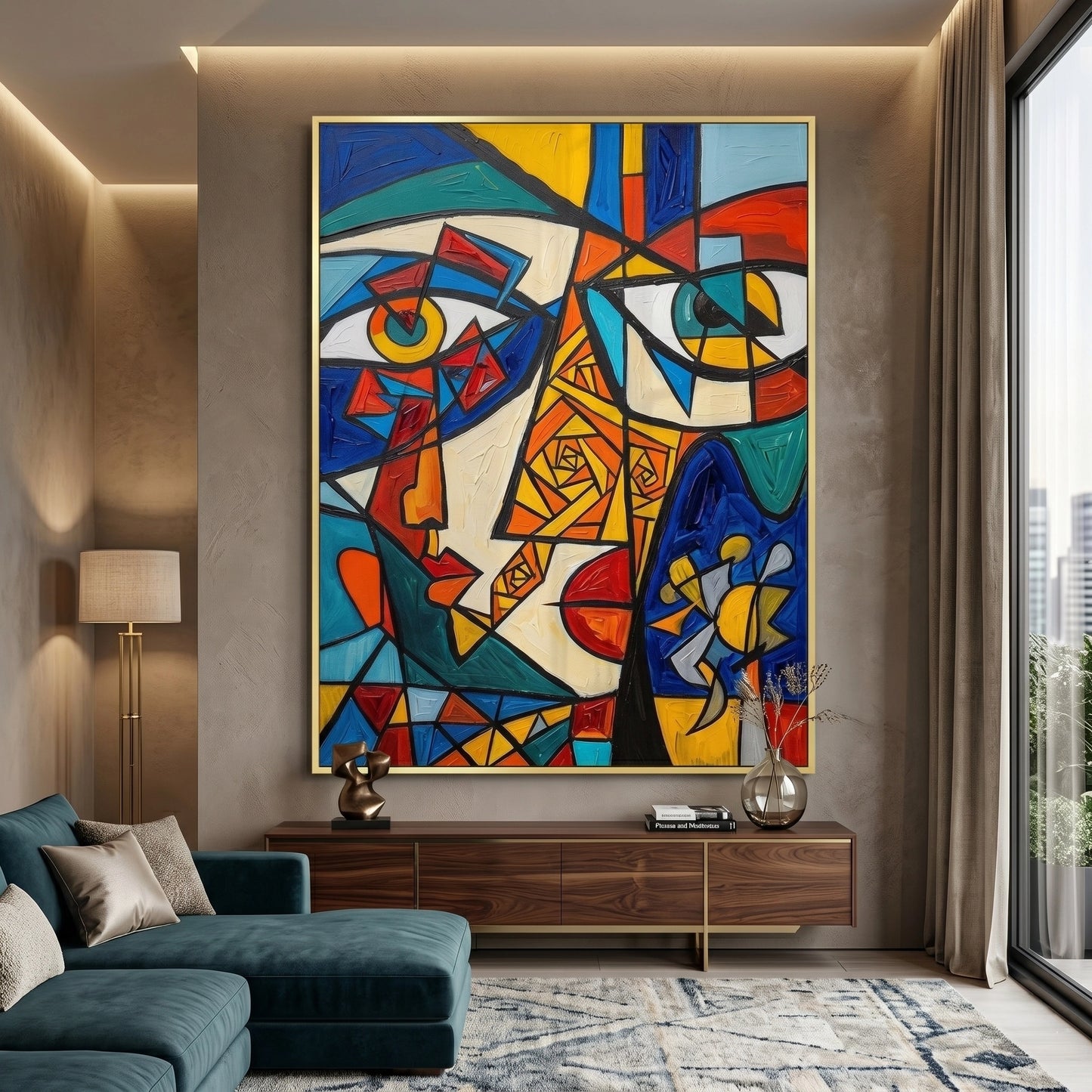 2Abstract Cubist Portrait - Fine Art