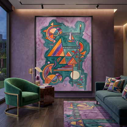Geometric Dreamscape - Canvas