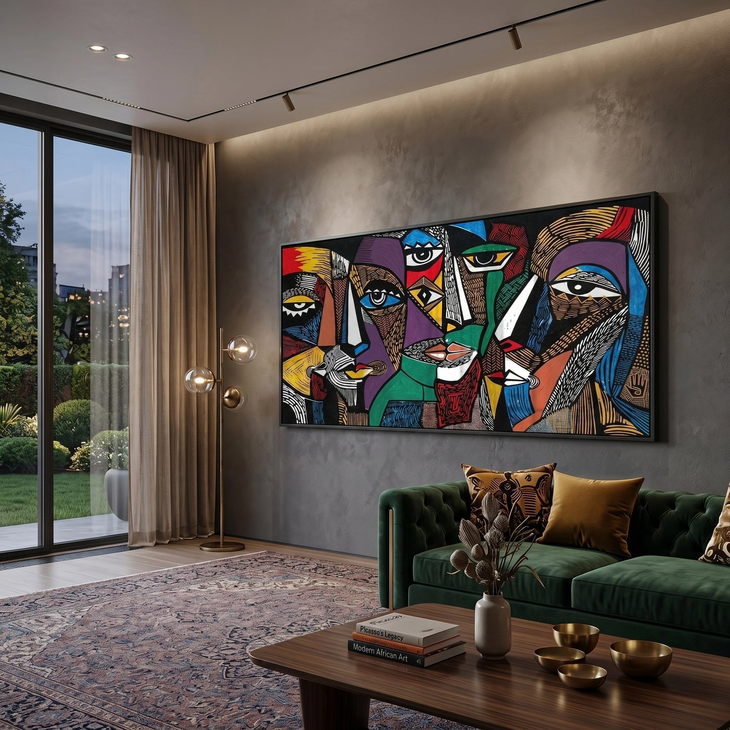 2Cubist Tribal Faces - Fine Art