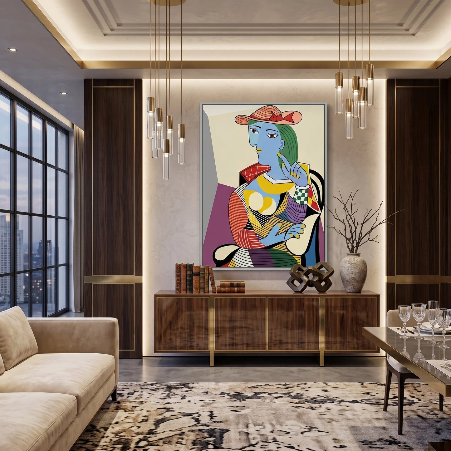 2Geometric Woman Figural - Fine Art