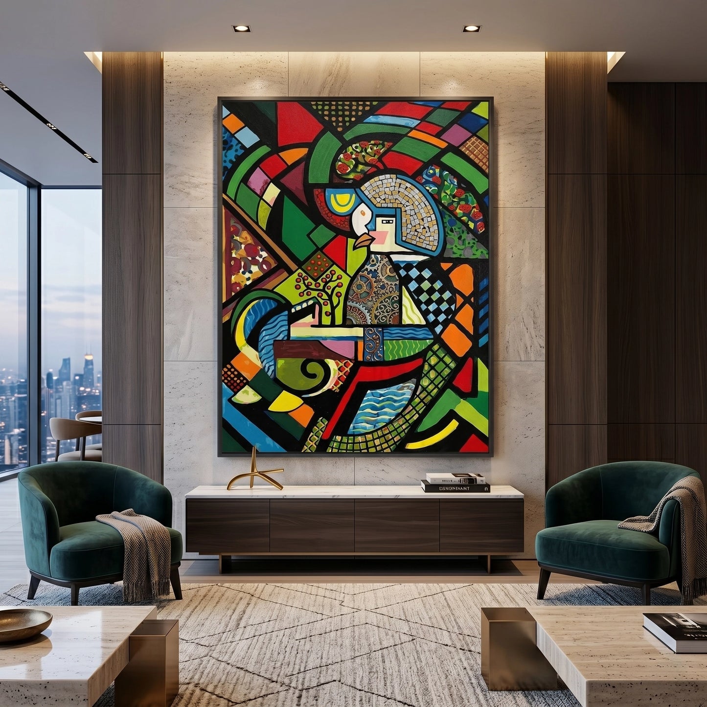2Abstract Clockwork Bird - Fine Art