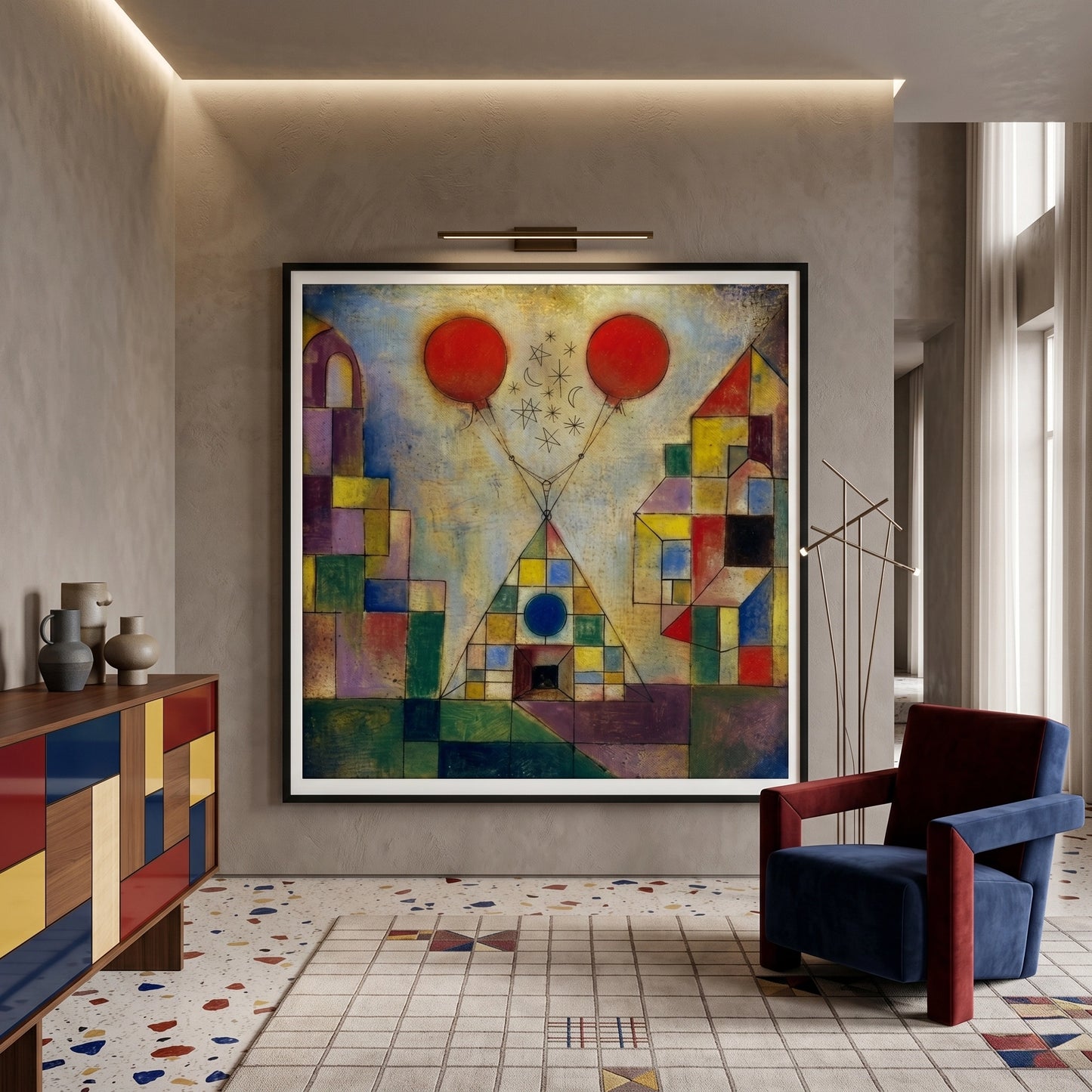 2Surreal Geometric Landscape - Canvas