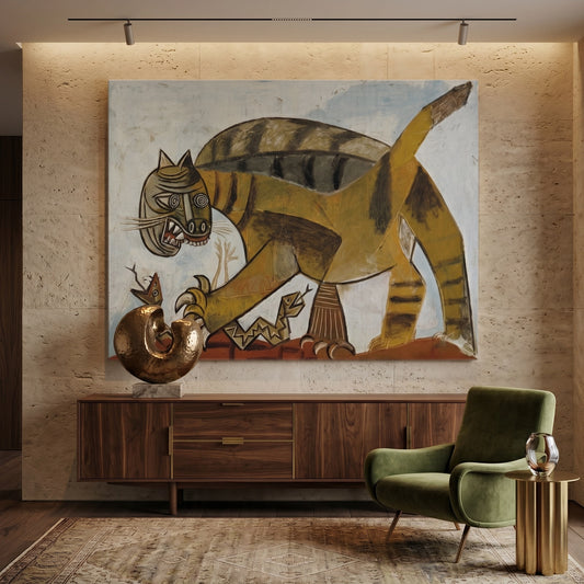 Abstract Tiger Hunt - Canvas