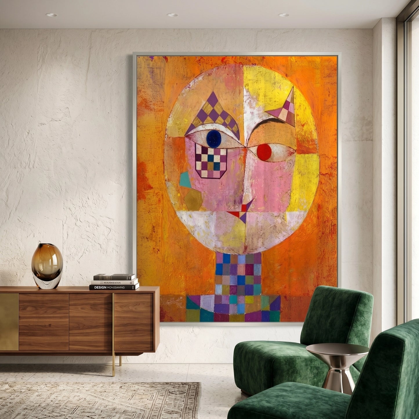 2Geometric Harlequin Portrait - Fine Art