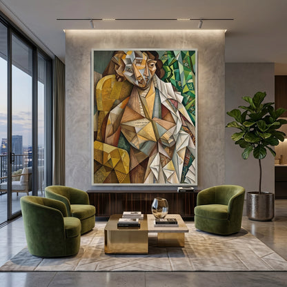 Melodic Cubist Portrait - Fine Art