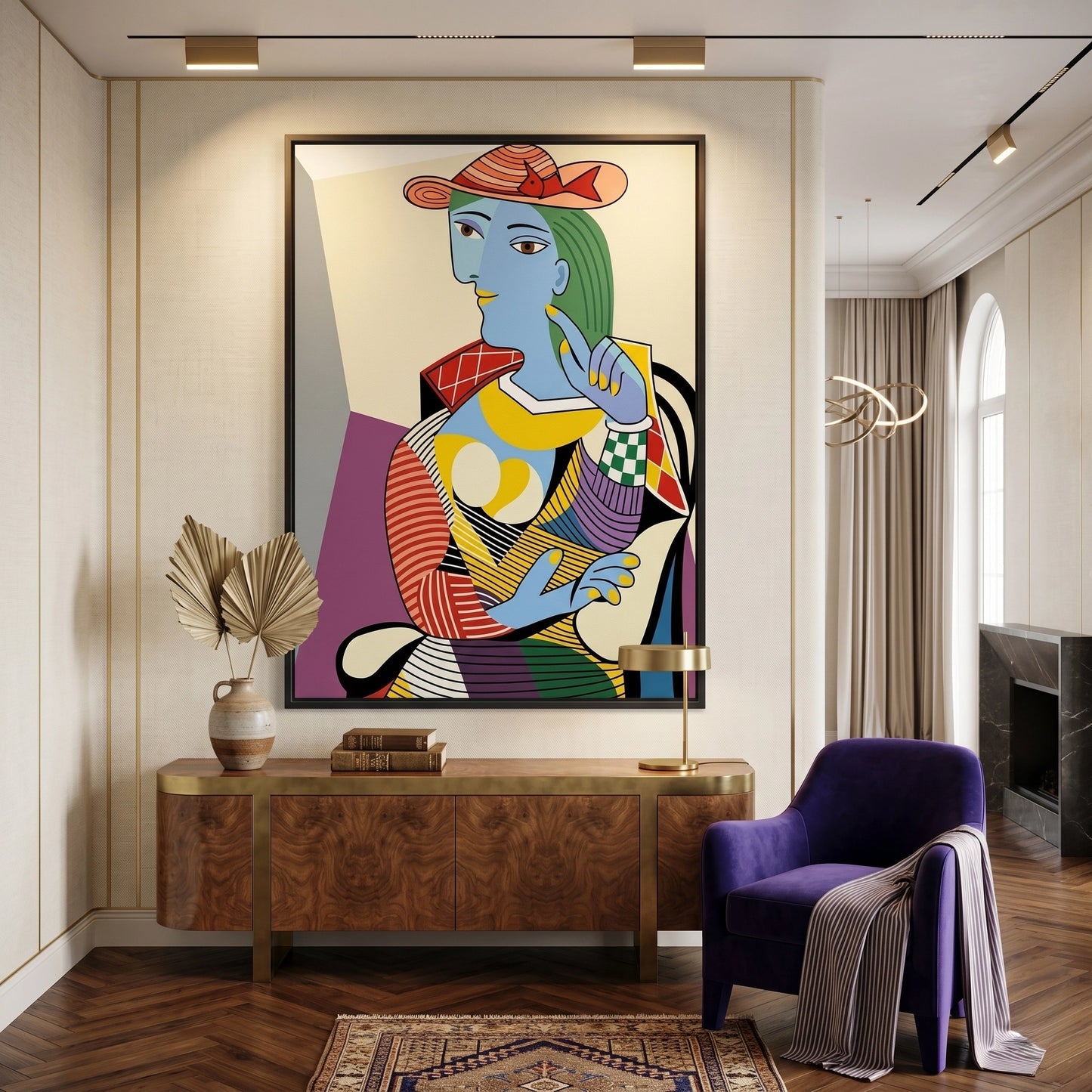 2Geometric Woman Figural - Canvas