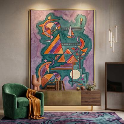 Geometric Dreamscape - Canvas