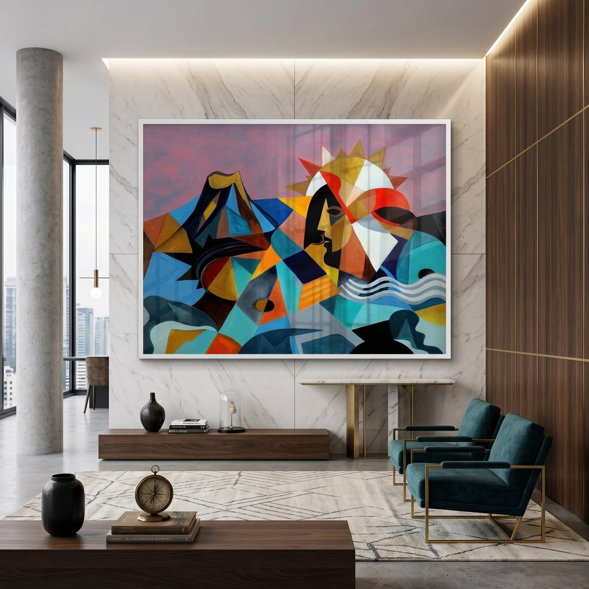 Cubist Sun Spirit - Fine Art