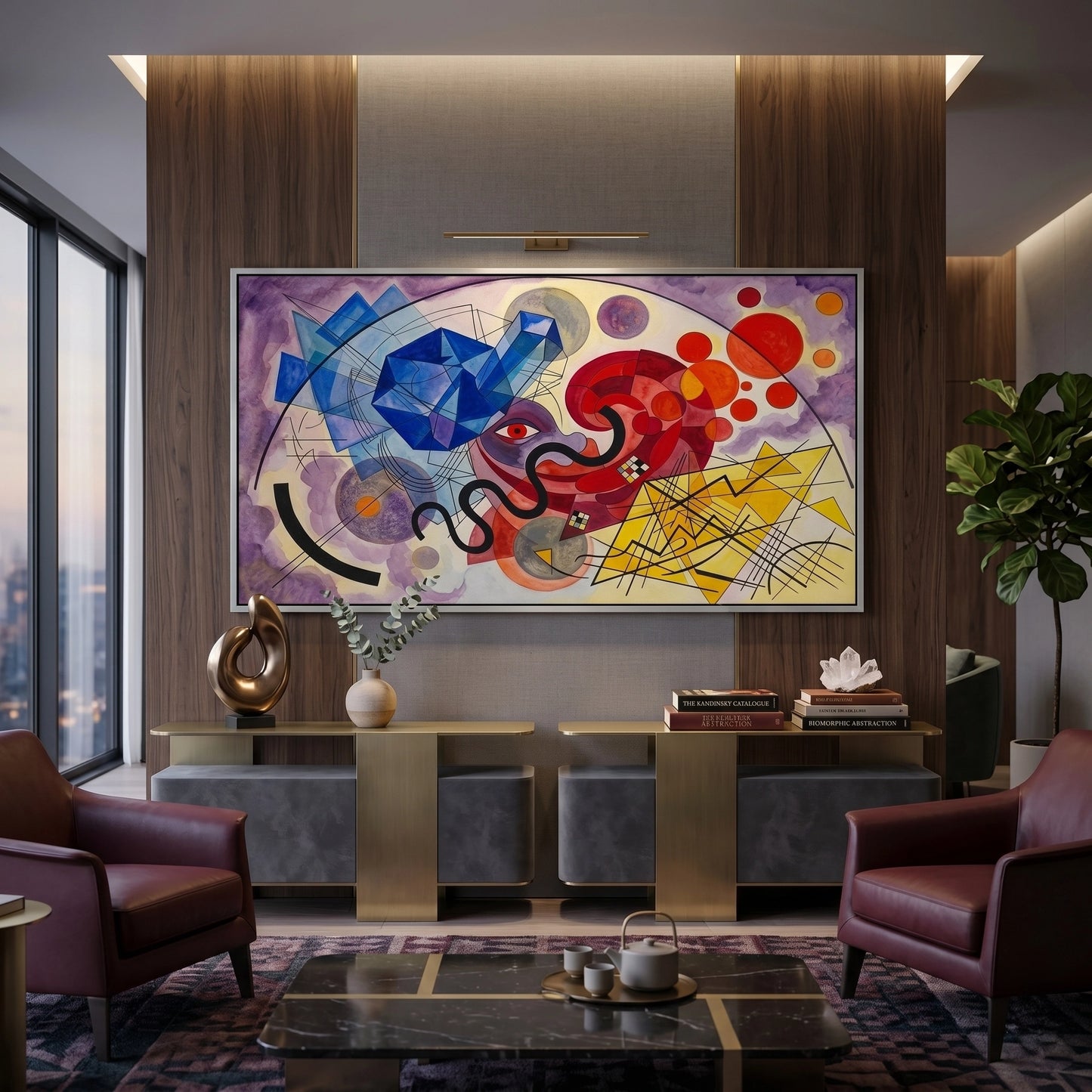 2Vibrant Geometric Surrealism - Canvas