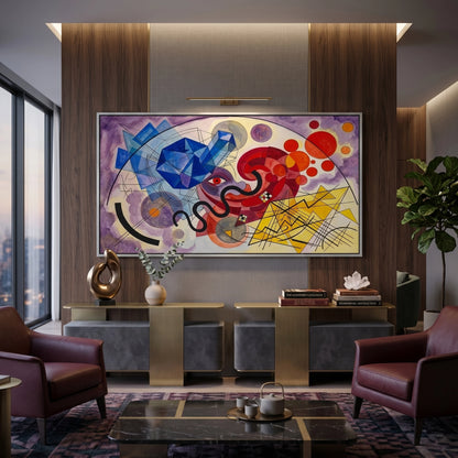 Vibrant Geometric Surrealism - Canvas