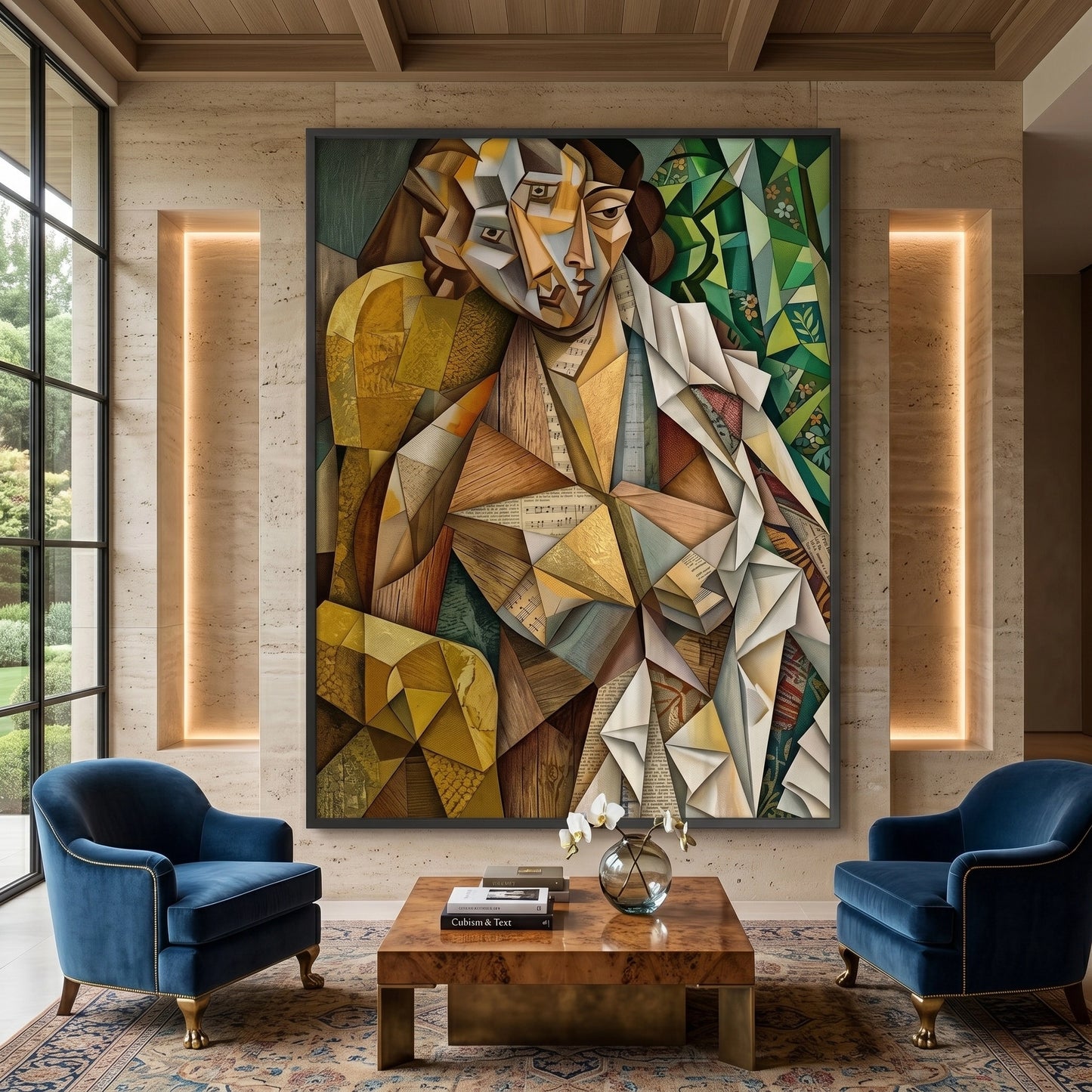 2Melodic Cubist Portrait - Fine Art