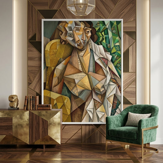 Melodic Cubist Portrait - Fine Art