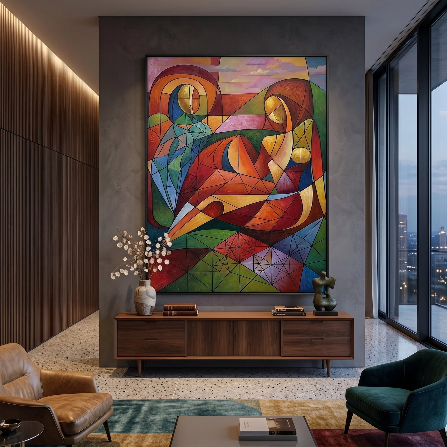 2Modern Abstract Figures - Canvas