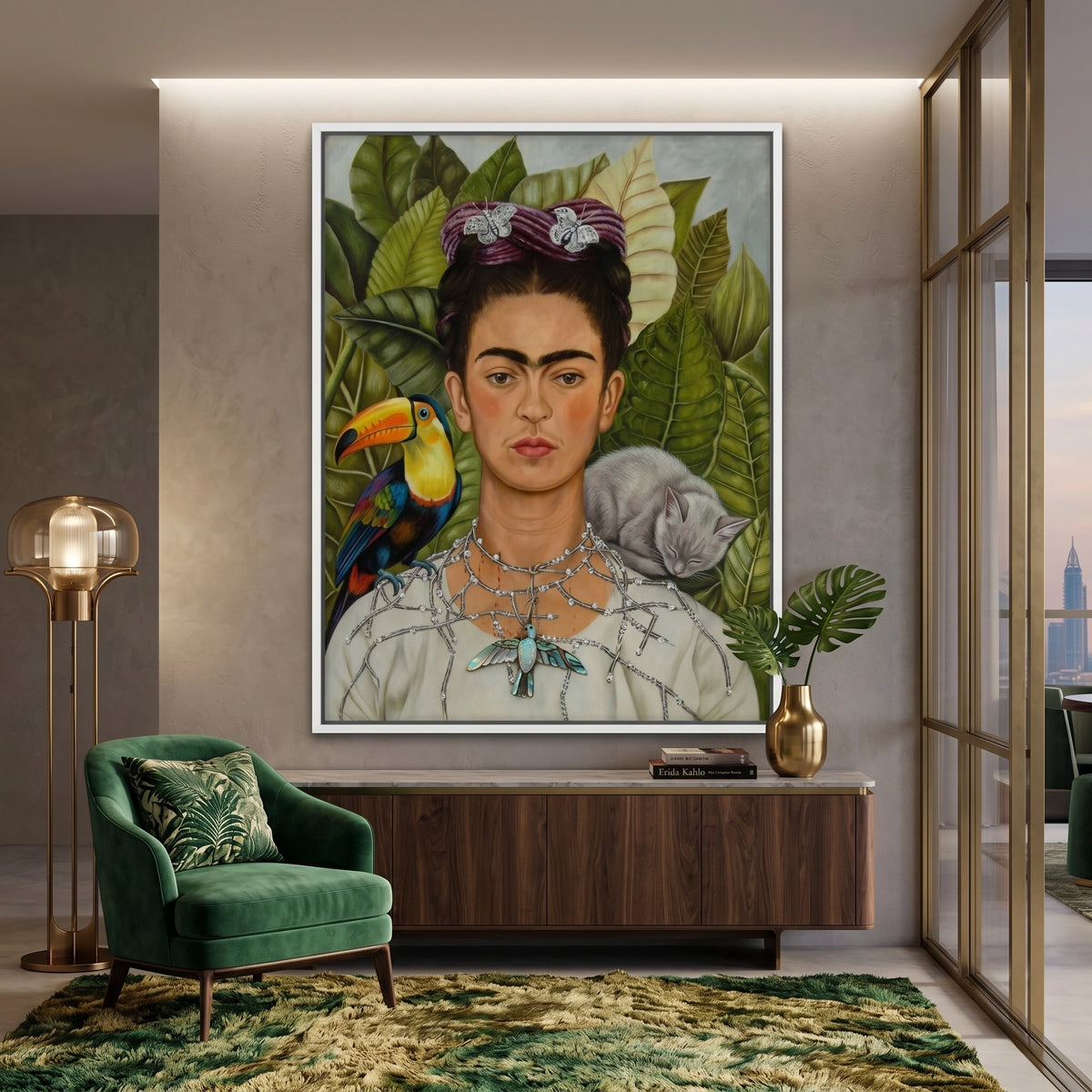Frida Kahlo Modern Tribute - Canvas