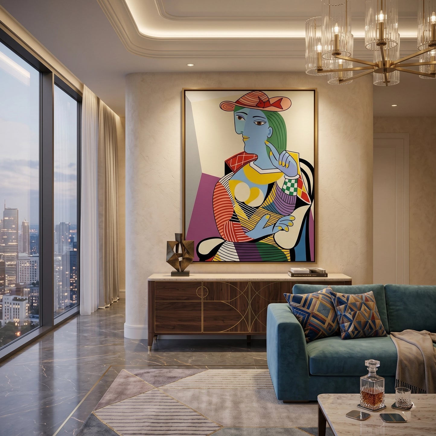 2Geometric Woman Figural - Canvas
