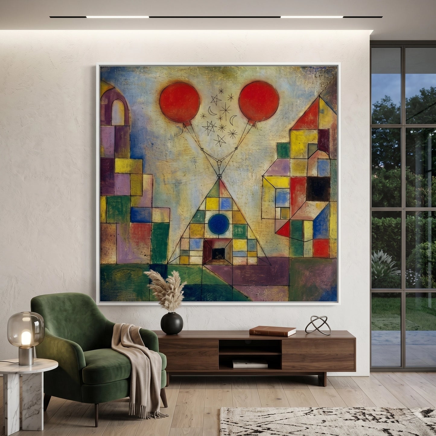 2Surreal Geometric Landscape - Canvas