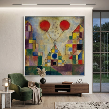 Surreal Geometric Landscape - Canvas