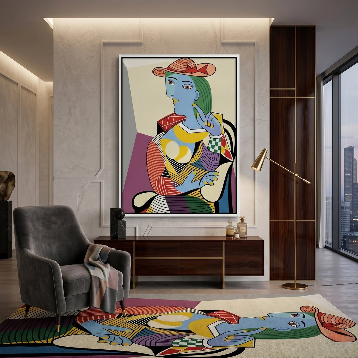 Geometric Woman Figural - Canvas