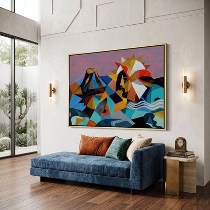 Cubist Sun Spirit - Canvas