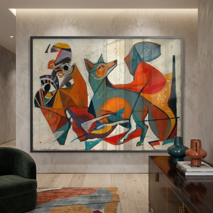 Fauvist Fox in Motion - Fine Art