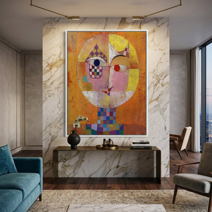 Geometric Harlequin Portrait - Canvas