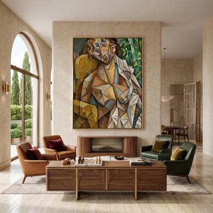 Melodic Cubist Portrait - Canvas