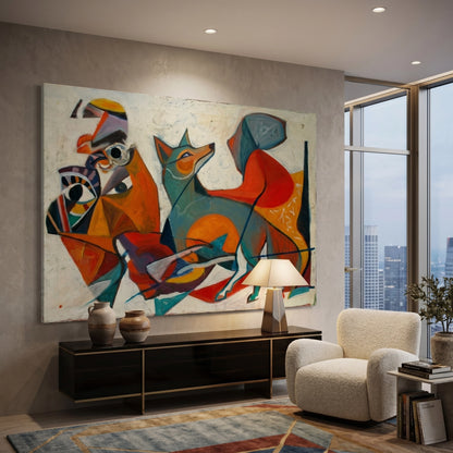 Fauvist Fox in Motion - Canvas