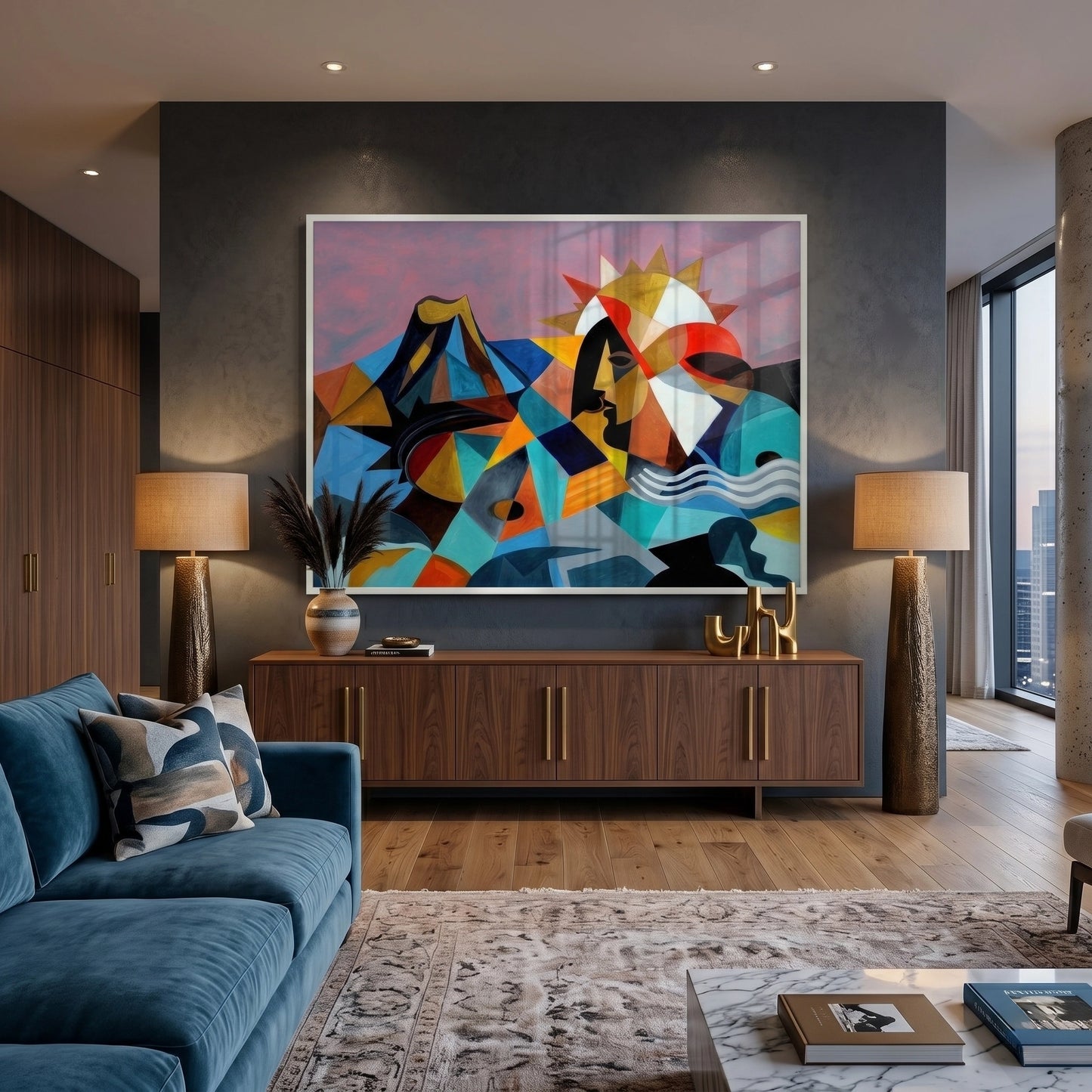 2Cubist Sun Spirit - Fine Art