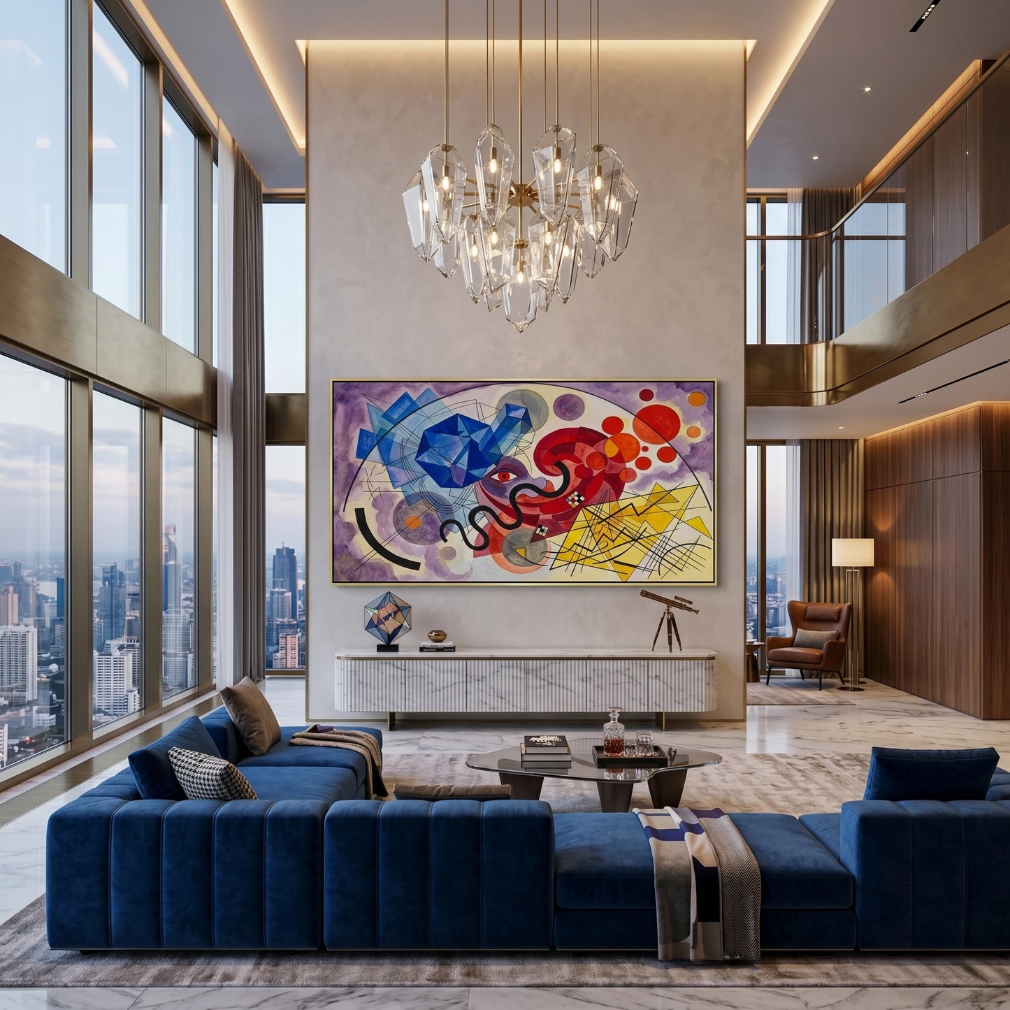 2Vibrant Geometric Surrealism - Canvas