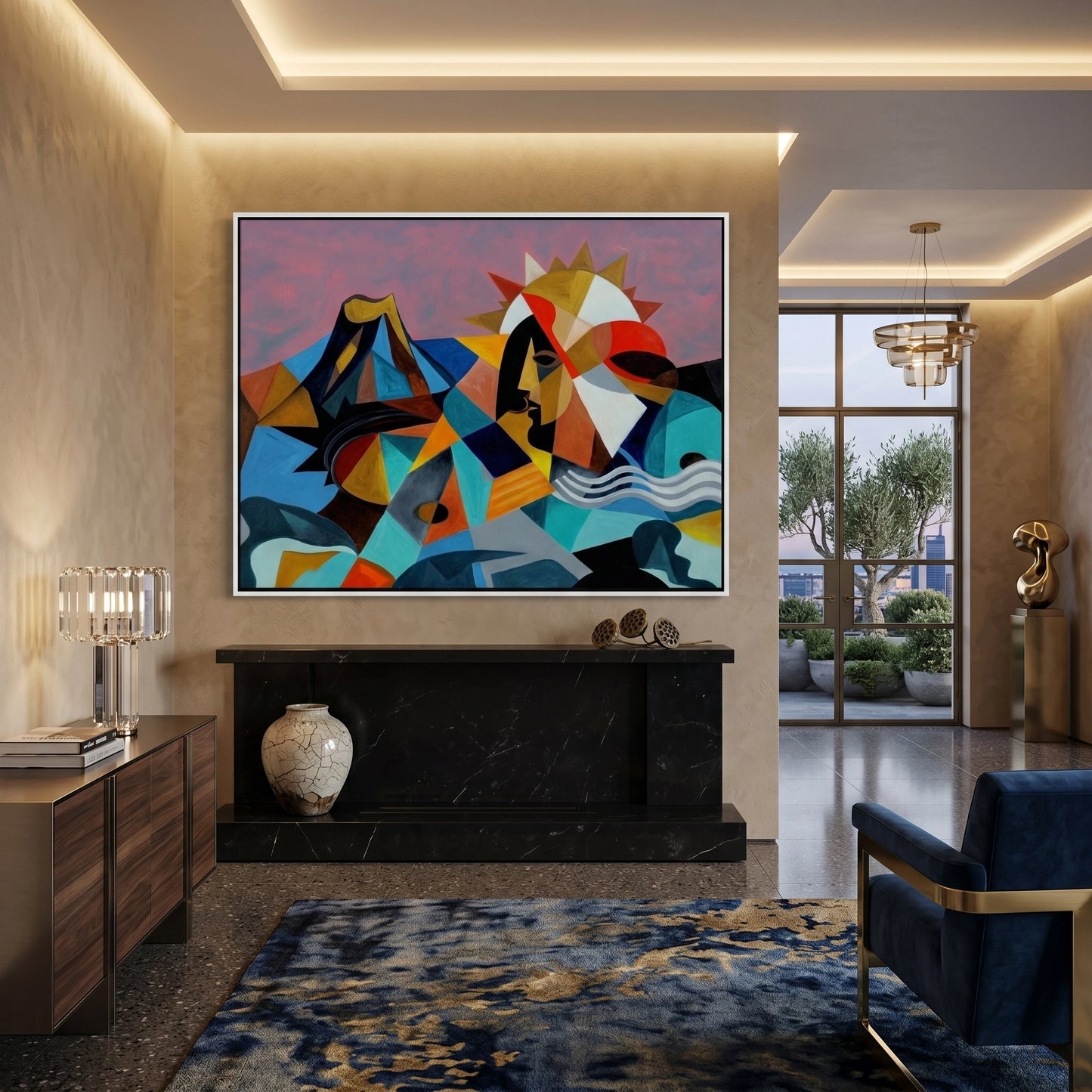2Cubist Sun Spirit - Canvas