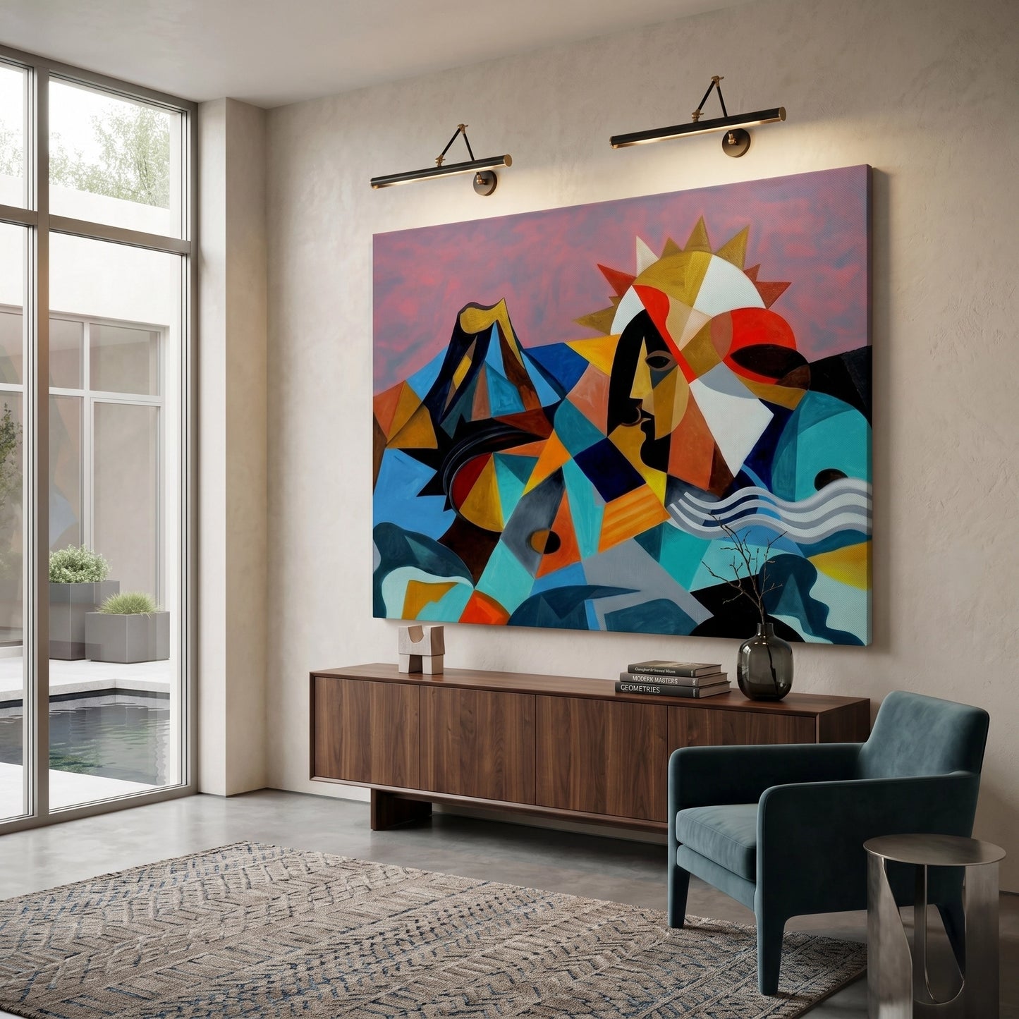 2Cubist Sun Spirit - Canvas